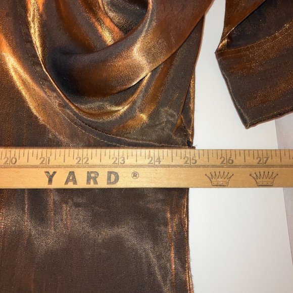 Vintage Karen Scott II Iridescent Bronze / Brown Blouse Size 1X - Picture 11 of 12